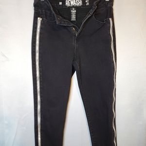 Rewash Junior's Black High Rise Zipper Side Stretch Skinny Jeans Size 5
